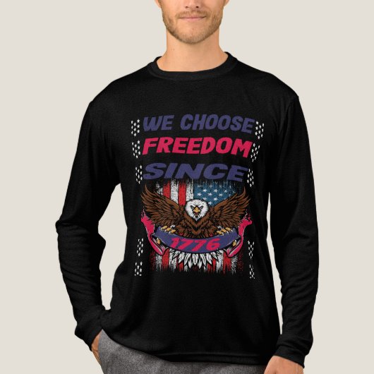 T-shirt En Tri-matière Liberté depuis 1776 - Aigle Bald (Recto)