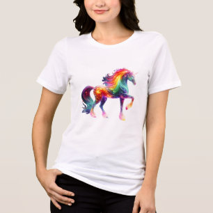T-shirt En Tri-matière Licorne Colorée Magnifique 