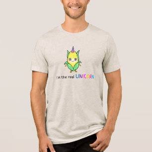 T-shirt En Tri-matière Licorne de maïs Kawaii drôle de jeu de mots nourri