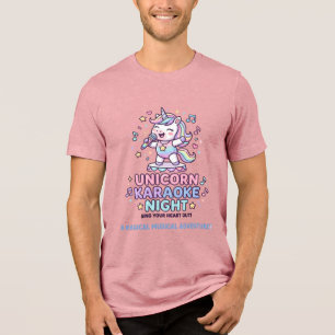 T-shirt En Tri-matière Licorne Nuit Karaoke Gras Typographie Produit Grap