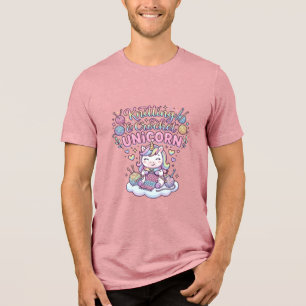 T-shirt En Tri-matière Licorne Tricot Crochet Licorne Typographie Adorabl