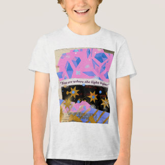 T-shirt En Tri-matière Light Begins Within – Pink and Gold Kids Tee