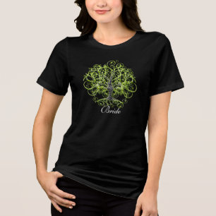 T-shirt En Tri-matière Lime Swirl Arbre Racines de l'amour Mariage