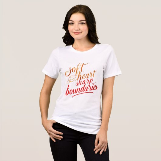 T-shirt En Tri-matière Limites du coeur doux et aiguisé T-shirt féminin (Recto plein)