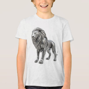 T-shirt En Tri-matière Lion argent celtique majestueux avec nœud complexe