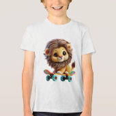 T-shirt En Tri-matière Lion roux sur un rouleau (Recto)