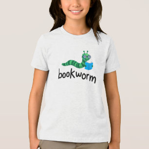 T-shirt En Tri-matière Lire Buddy Cute Bookwort Avec Livre