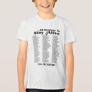 T-shirt En Tri-matière Liste Des 99 Raisons De Rester En Vie - Santé Ment