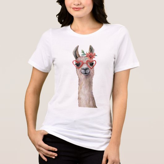 T-shirt En Tri-matière Llama Aquarelle Cute (Recto)