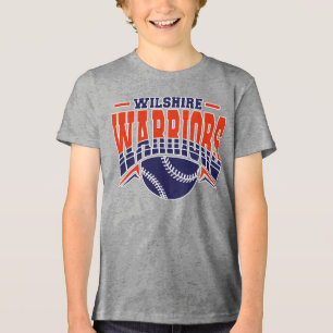T-shirt En Tri-matière Logo de base-ball de la marine Wilshire Warriors