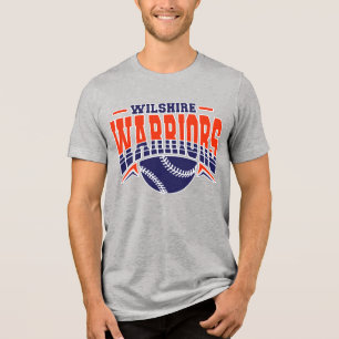 T-shirt En Tri-matière Logo de base-ball de la marine Wilshire Warriors