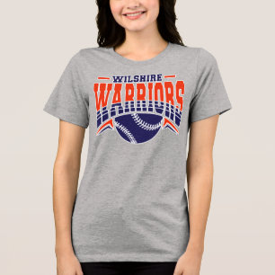 T-shirt En Tri-matière Logo de base-ball de la marine Wilshire Warriors