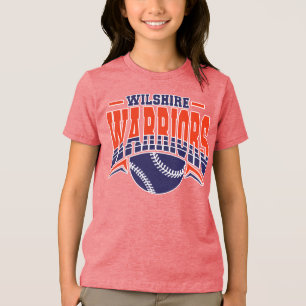 T-shirt En Tri-matière Logo de base-ball de la marine Wilshire Warriors