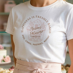 T-shirt En Tri-matière Logo de boulangerie de gâteau Cupcake Fun Bonheur