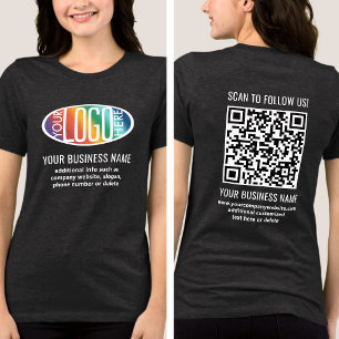 T-shirt En Tri-matière Logo d'entreprise imprimé avant et code QR personn