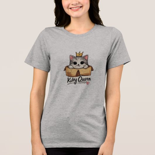 T-shirt En Tri-matière Logo Graphique de Chat Créatif (Recto)