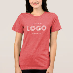 T-shirt En Tri-matière Logo rectangulaire moderne rouge et blanc