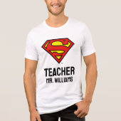 T-shirt En Tri-matière Logo Superman personnalisé de l'enseignant (Recto)