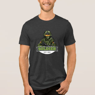 T-shirt En Tri-matière Logo Tactique de Soldat – Conception d'Emblème Mil