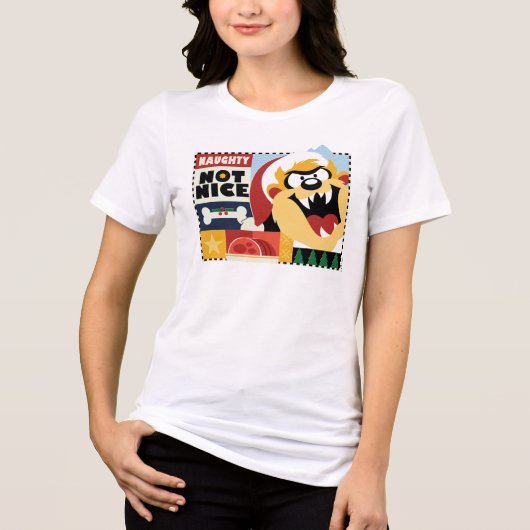 T-shirt En Tri-matière LOONEY TUNES™ TAZ™ Naughty Not Nice (Recto)