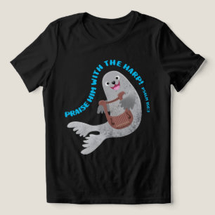 T-shirt En Tri-matière Louange au phoque à la harpe mignon verset bibliqu
