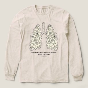 T-shirt En Tri-matière Louange au Seigneur Psaume Floral Poumons