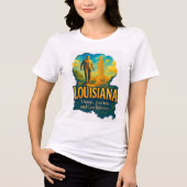 T-shirt En Tri-matière  Louisiana vibrant artistic T-shirt design!  (Recto)
