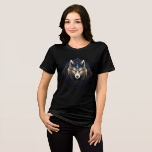 T-shirt En Tri-matière Loup aux yeux dorés avec symboles sacrés