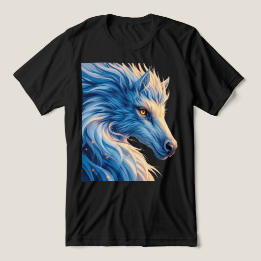 T-shirt En Tri-matière Loup bleu majestueux aux yeux brillants - Art Imag (Design Recto)