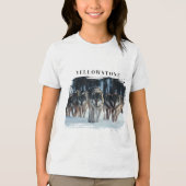 T-shirt En Tri-matière Loups de Yellowstone Enfants (Recto)