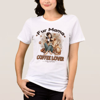 T-shirt En Tri-matière Louveur de café de la fourrure - Propriétaire amus