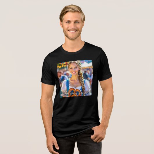 T-SHIRT  EN TRI-MATIÈRE LOVE FROM BAVARIA (Recto plein)