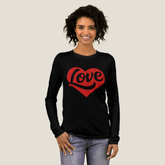 T-shirt En Tri-matière Love Heart Logo – Red Romantic Symbol