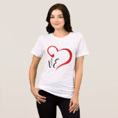 T-shirt En Tri-matière Love Heart Monogram Custom Initials 2 (Recto plein)
