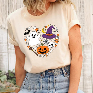T-shirt En Tri-matière Love Heart Shape Halloween Cool fête Éffrayante d'