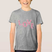 T-shirt En Tri-matière Love Parties scintillant rose (Recto)