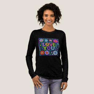 T-shirt En Tri-matière Love You, design vintage coloré,