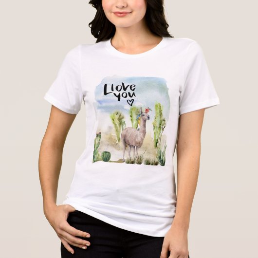 T-shirt En Tri-matière Love You Llama (Recto)