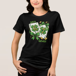 T-shirt En Tri-matière Lucky Six Seven Playing Cards, St Patricks Day