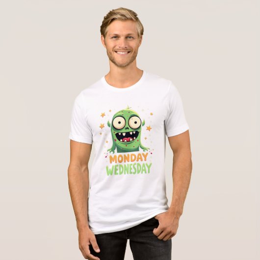 T-shirt En Tri-matière Lundi au mercredi Humeur - Funny Monster Tee (Recto plein)