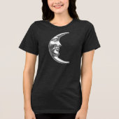 T-shirt En Tri-matière Lune Art Déco - Argent Brossé (Recto)