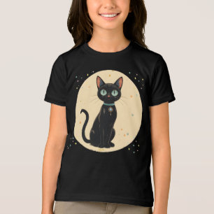T-shirt En Tri-matière Lune de chat noir atomique futuriste