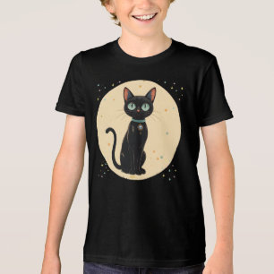 T-shirt En Tri-matière Lune de chat noir atomique futuriste
