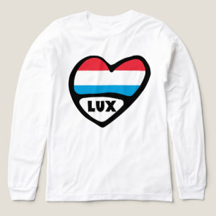T-shirt En Tri-matière Luxembourg Code Pays Drapeau Coeur LUX