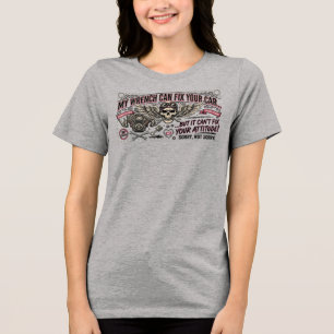 T-shirt En Tri-matière Ma clé peut réparer votre voiture, pas votre attit