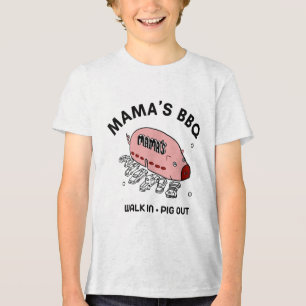 T-shirt En Tri-matière Mac Mamas Bbq Marcher Dans Pig Out Sunny Summer Ca