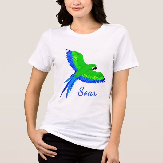 T-shirt En Tri-matière Macao vert et bleu en vol (Recto)