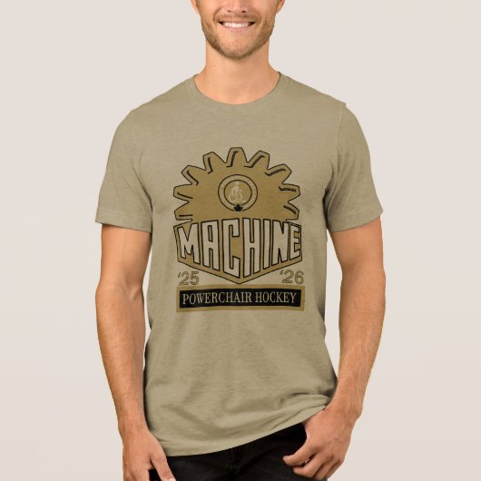 T-shirt En Tri-matière machine olive (Recto)