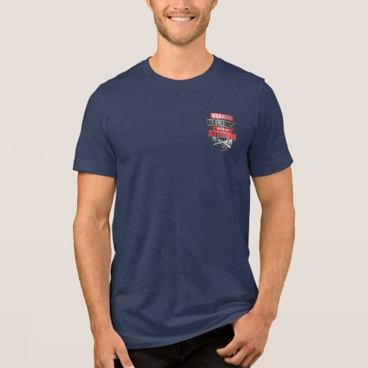 T-shirt En Tri-matière Machiniste Avec Une Attitude Ingénieur Mécanique (Recto)