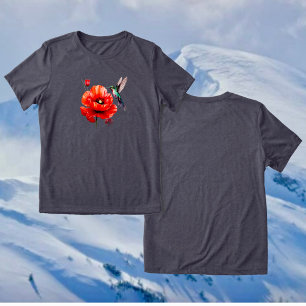 T-shirt En Tri-matière Magnifique Coquelicot Rouge Dans Toute Sa Gloire